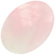 Cabochon plat ovale 18x13 mm en pierre gemme - Quartz rose x1|raw }}