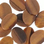 Cabochon plat ovale 18x13 mm en pierre gemme - Oeil de Tigre x1