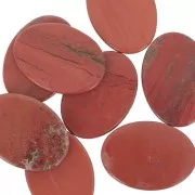 Cabochon plat ovale 18x13 mm en pierre gemme - Jaspe rouge x1