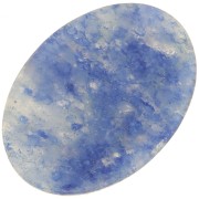 Cabochon plat ovale 18x13 mm en pierre gemme - Sodalite x1|raw }}