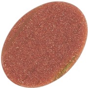 Cabochon plat ovale 18x13 mm Gold Stone - imitation pierre de soleil x1|raw }}