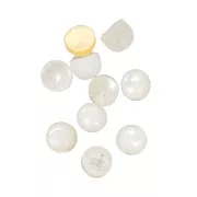 Cabochons ronds 3 mm à coller ou à sertir - Nacre x5