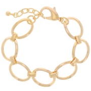 Bracelet grosse maille forçat ovale 16 mm - Doré à l'or fin x 19cm|raw }}