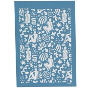 Silk Screen Moiko pour Pâte polymère 74x105 mm - Motif Silhouettes 19.43 x1