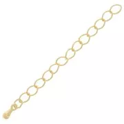 Chainette d'extension maille Rombo 60mm - Fabrication Européenne - Doré à l'or fin