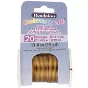 Fil de cuivre rond ColourCraft Wire 0.81 mm - Bronze anti-ternissement x13.8m