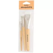 Set de 3 pinceaux brosse nylon - Décopatch