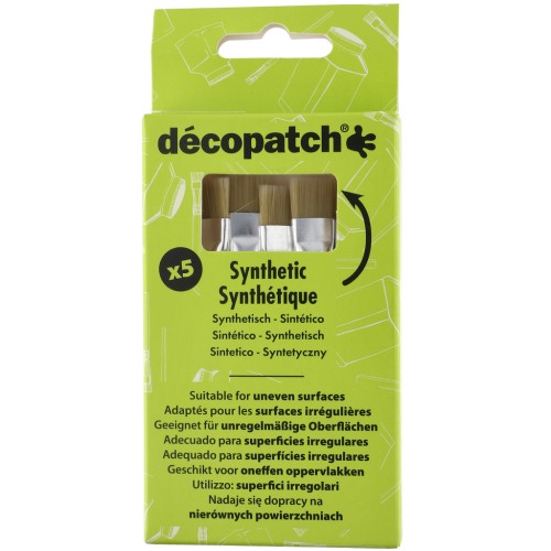 Set de 5 petits pinceaux brosse pure soie n°5 - Décopatch