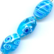 Olives Millefiori 12x8 mm turquoise x5|raw }}