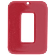 Pendentif rectangle évidé en acétate opaque 40x30 mm - Bordeaux x1|raw }}