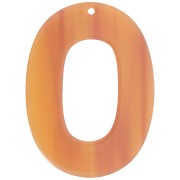 Pendentif ovale évidé en acetate transparent 47x34 mm - Marbré Fauve x1|raw }}