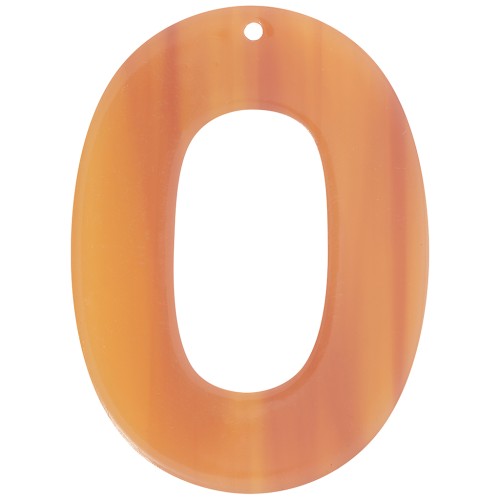 Pendentif ovale évidé en acetate transparent 47x34 mm - Marbré Fauve x1