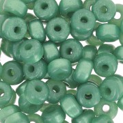 Perles Heishi rondelles  Super Polaris 6x4 mm - Vert x10