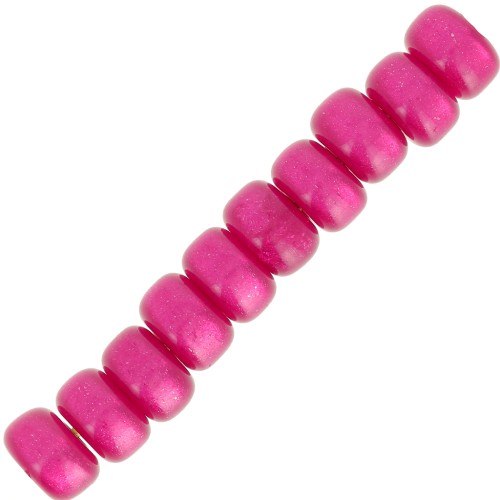 Perles Heishi rondelles Super Polaris 6x4 mm - Fuchsia x10