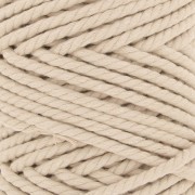 Bobine de cordon en coton pour macramé 5 mm - Beige x50m