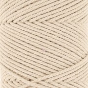 Bobine de cordon en coton pour macramé 2 mm - Beige x100m