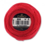 Coton perlé DMC  n°5 Rouge (666) x45m|raw }}