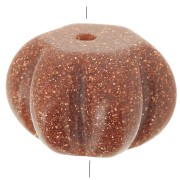 Perle rondelle citrouille 12 mm Gold Stone - imitation pierre de soleil x1|raw }}