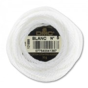 Coton perlé DMC  n°5 Blanc x45m