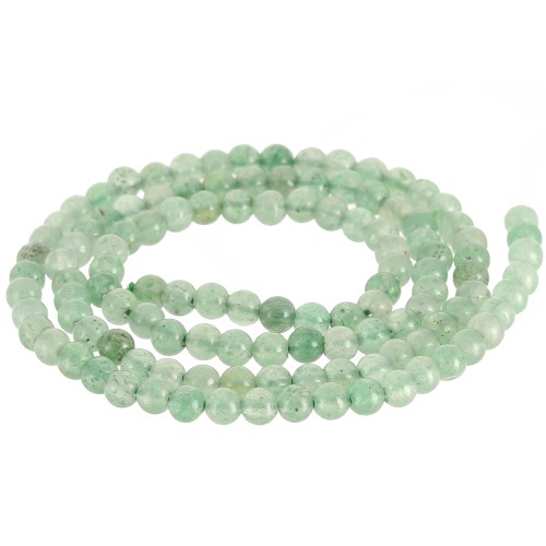 Perles rondes 3 mm en pierre gemme - Aventurine x37cm
