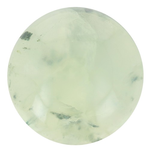 Cabochon rond 12 mm en pierre gemme - Prehnite x1