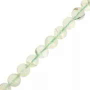 Perles rondes 6.5 mm pierre gemme - Prehnite x38cm