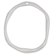 Pendentif ovale irrégulier 47x41.5 mm - Placage Argent fin x1