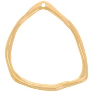 Pendentif triangle irrégulier 39x35 mm - Doré à l'or fin x1