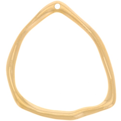 Pendentif triangle irrégulier 39x35 mm - Doré à l'or fin x1