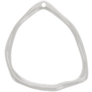 Pendentif triangle irrégulier 39x35 mm - Placage Argent fin x1|raw }}
