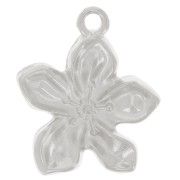 Pendentif fleur 18x15 mm - Placage Argent fin x1
