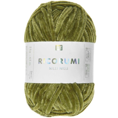 Laine chenille Ricorumi Nilli Nilli par Rico Design - Amigurumi - Olive 020 x25g