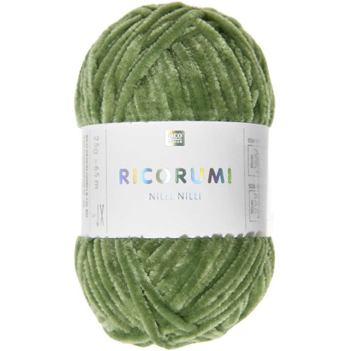 Laine chenille Ricorumi Nilli Nilli par Rico Design - Amigurumi - Vert 019 x25g