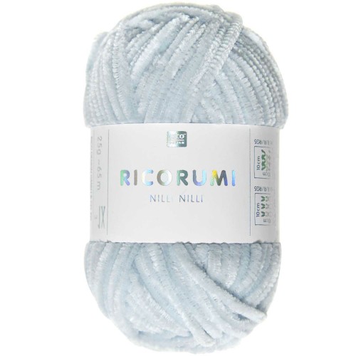Laine chenille Ricorumi Nilli Nilli par Rico Design - migurumi Bleu clair 014 x25g