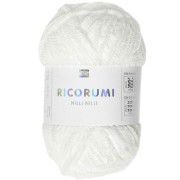 Laine chenille Ricorumi Nilli Nilli par Rico Design - Amigurumi - Blanc 001 x25g|raw }}