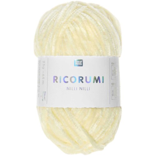 Laine chenille Ricorumi Nilli Nilli par Rico Design - Amigurumi - Jaune 003 x25g