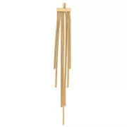 Pendentif franges en chaîne serpentine 66x8 mm - Acier inoxydable 304L Doré x1