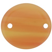 Intercalaire ovale en acétate transparent 22x20 mm - Marbré Fauve x1