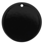 Pendentif rond en acrylique opaque 30 mm - Noir x1
