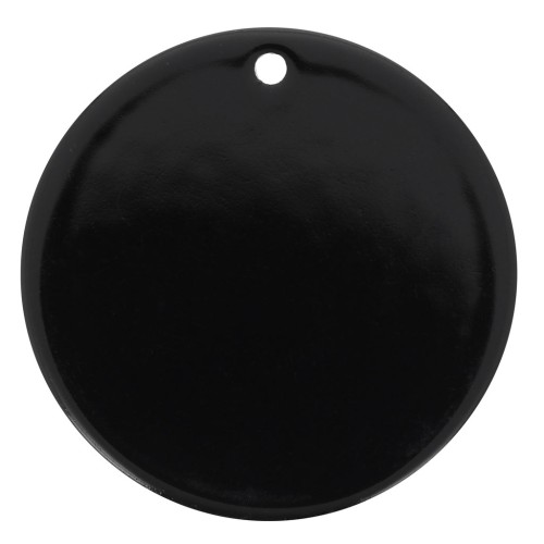 Pendentif rond 30 mm en acrylique opaque - Noir x1