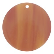 Pendentif rond 30 mm en acétate transparent - Marbré Fauve x1