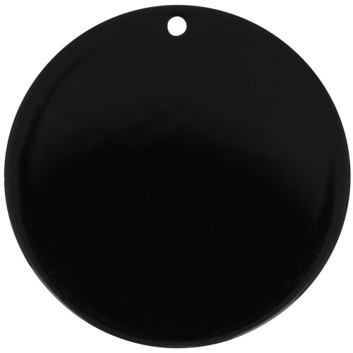 Pendentif rond en acrylique opaque 40 mm - Noir x1