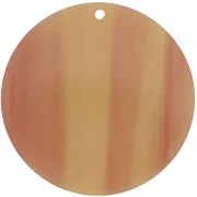 Pendentif rond en acétate transparent 40 mm - Marbré Fauve x1