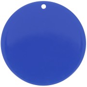 Pendentif rond en acrylique transparent 40 mm - Bleu roi x1|raw }}