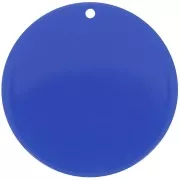 Pendentif rond en acrylique transparent 40 mm - Bleu roi x1