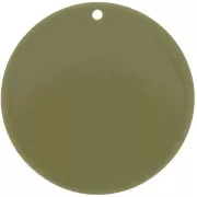 Pendentif rond en acrylique opaque 40 mm - Olive x1