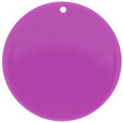 Pendentif rond en acrylique opaque 40 mm - Magenta x1|raw }}