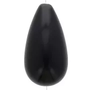 Perle poire en résine opaque 30x16 mm - Noir x1