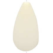 Perle poire en résine opaque 30x16 mm - Ecru x1|raw }}