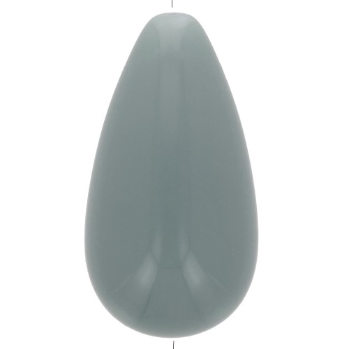 Perle poire en résine opaque 30x16 mm - Celadon x1